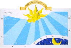 sandy.jpg - Originale ed artistico orologio solare realizzato da Sandra e Paolo Berati ad Oriago di Mira (Ve)